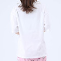 Japan Sanrio Short Sleeve T-shirt Pajamas (L) - Hello Kitty / White & Pink - 6