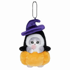 Japan Mofusand Mascot Holder - Cat / Killer Whale Nyan Halloween Witch Trick or Treat