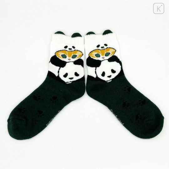 Japan Mofusand Crew Socks - Panda Cat / Nyan - 1