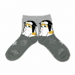 Japan Mofusand Crew Socks - Penguin Cat / Nyan