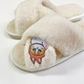 Japan Mofusand Cross Band Furry Slippers - Rabbit Cat Nyan / Ivory - 2