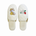 Japan Mofusand Room Slippers - Bee Cat Nyan / Ivory Strawberry - 1