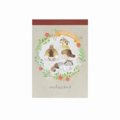 Japan Mofusand Mini Notepad - Red Panda Cat / Nyan Autumn