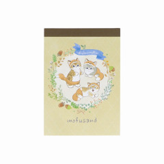 Japan Mofusand Mini Notepad - Fox Cat / Nyan Autumn