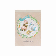 Japan Mofusand Mini Notepad - Rabbit Cat / Nyan Autumn Baby