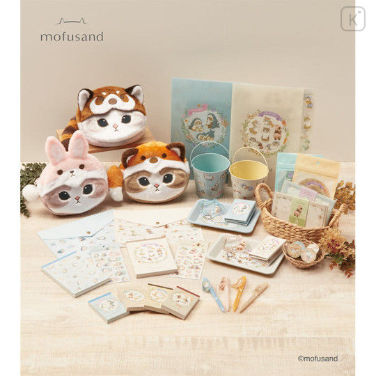 Japan Mofusand Mini Notepad - Rabbit Cat / Nyan Autumn Baby - 2