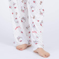 Japan Sanrio Short Sleeve T-shirt Pajamas (M) - Hello Kitty / White & White - 3