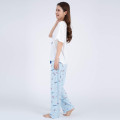 Japan Sanrio Short Sleeve T-shirt Pajamas (M) - Cinnamoroll / White & Blue - 4