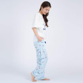 Japan Sanrio Short Sleeve T-shirt Pajamas (L) - Cinnamoroll / White & Blue - 6