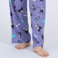 Japan Sanrio Short Sleeve T-shirt Pajamas (L) - Kuromi / White & Purple - 3