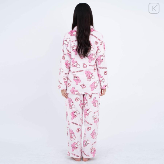 Japan Sanrio Warm Shirt Pajamas (L) - My Melody / Pink - 4