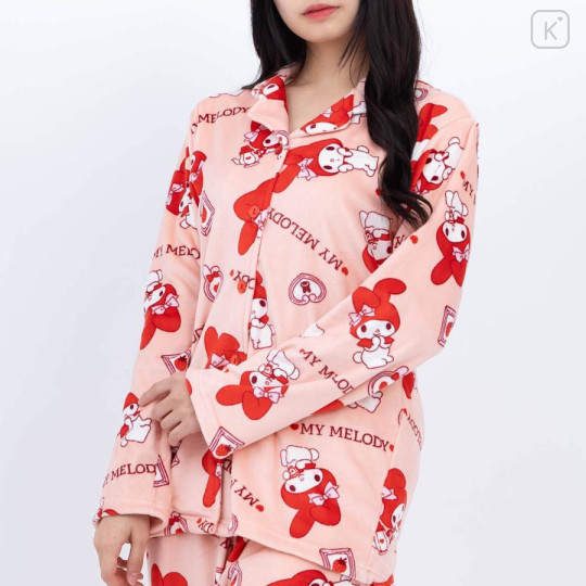 Japan Sanrio Warm Shirt Pajamas (M) - My Melody / Red - 2