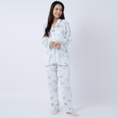 Japan Sanrio Warm Shirt Pajamas (M) - Cinnamoroll / Blue