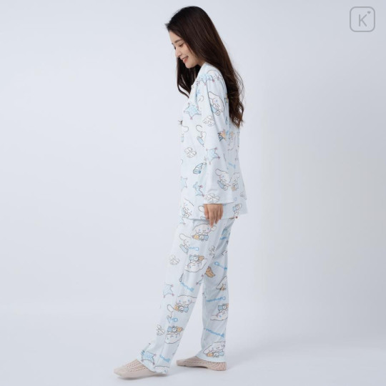 Japan Sanrio Warm Shirt Pajamas (M) - Cinnamoroll / Blue - 2