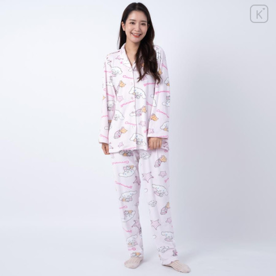 Japan Sanrio Warm Shirt Pajamas (M) - Cinnamoroll / Pink - 1