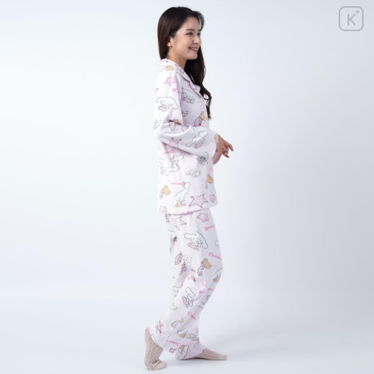 Japan Sanrio Warm Shirt Pajamas (L) - Cinnamoroll / Pink - 4