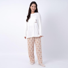 Japan San-X T-shirt Pajamas (M) - Rilakkuma / Ivory & Beige