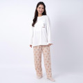 Japan San-X T-shirt Pajamas (M) - Rilakkuma / Ivory & Beige - 1