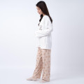 Japan San-X T-shirt Pajamas (M) - Rilakkuma / Ivory & Beige - 2