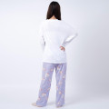 Japan Sanrio T-shirt Pajamas (L) - Hello Kitty 50th Anniversary / White & Purple - 3