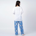 Japan Sanrio T-shirt Pajamas (M) - Hello Kitty 50th Anniversary / White & Blue - 3