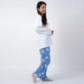 Japan Sanrio T-shirt Pajamas (M) - Hello Kitty 50th Anniversary / White & Blue - 4