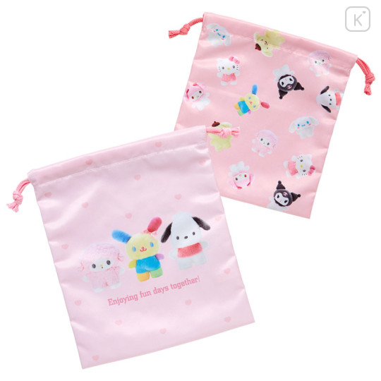 Japan Sanrio Original Drawstring Purse Set - Pitatto Friends Photo - 2