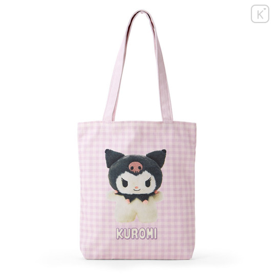 Japan Sanrio Original Tote Bag - Kuromi / Pitatto Friends Photo - 1