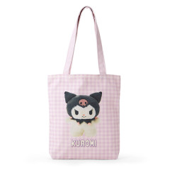 Japan Sanrio Original Tote Bag - Kuromi / Pitatto Friends Photo