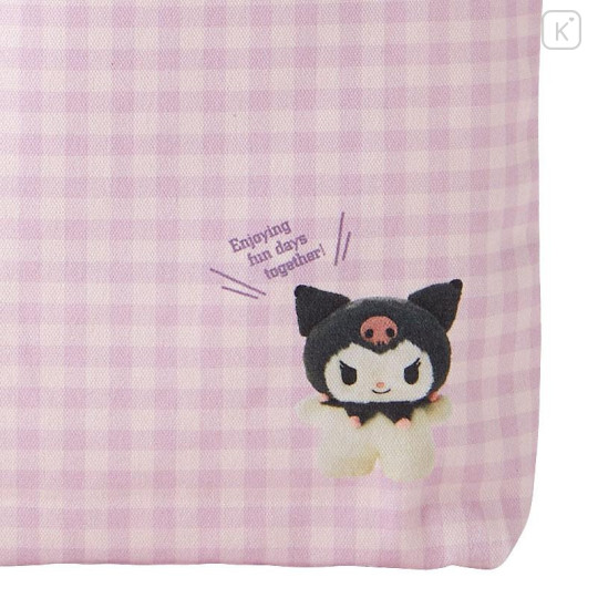 Japan Sanrio Original Tote Bag - Kuromi / Pitatto Friends Photo - 5