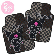 Japan Sanrio Car Mat Front Set - Kuromi