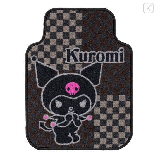 Japan Sanrio Car Mat Front Set - Kuromi - 2