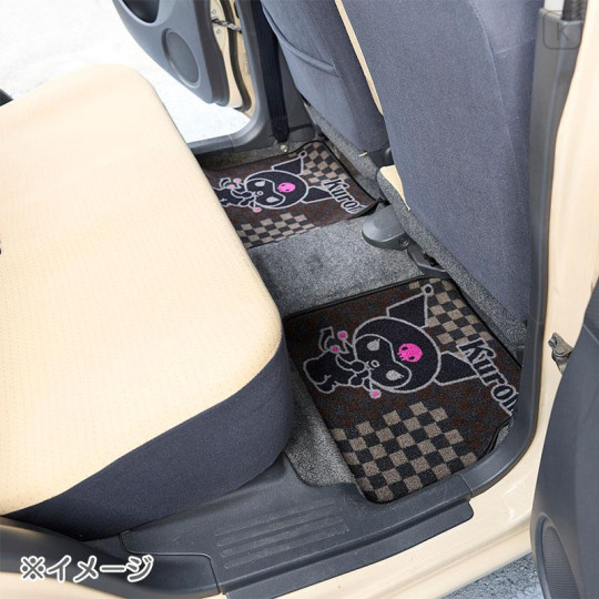 Japan Sanrio Car Mat Rear Set - Kuromi - 5