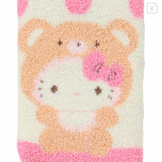 Japan Sanrio Original Fluffy Socks - Hello Kitty / Bear Pink - 2