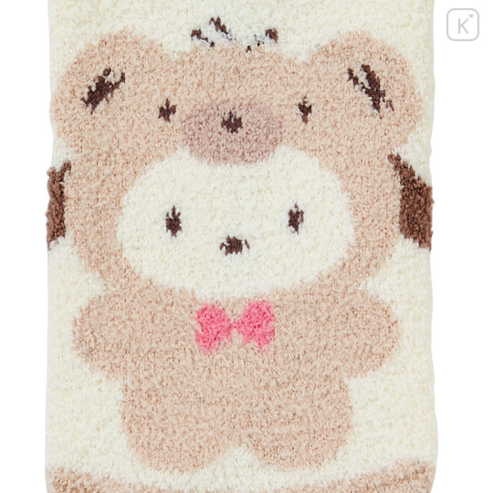 Japan Sanrio Original Fluffy Socks - Pochacco / Bear - 2