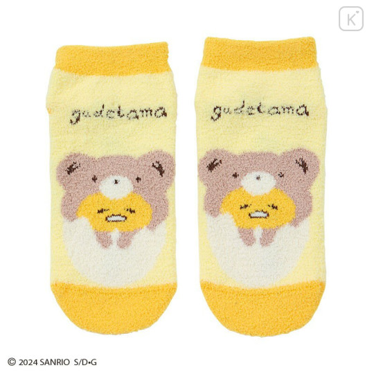 Japan Sanrio Original Fluffy Socks - Gudetama / Bear - 1