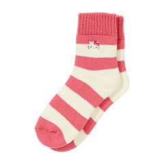 Japan Sanrio Original Warm Socks - Hello Kitty / Stripe