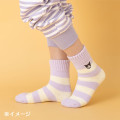 Japan Sanrio Original Warm Socks - Hello Kitty / Stripe - 3