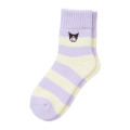 Japan Sanrio Original Warm Socks - Kuromi / Stripe - 1