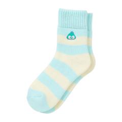 Japan Sanrio Original Warm Socks - Hangyodon / Stripe