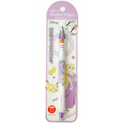 Japan Disney Kuru Toga Rubber Grip Mechanical Pencil - Rapunzel / Watercolor