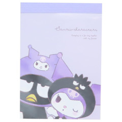 Japan Sanrio Mini Notepad - Badtz-maru & Kuromi / Hug