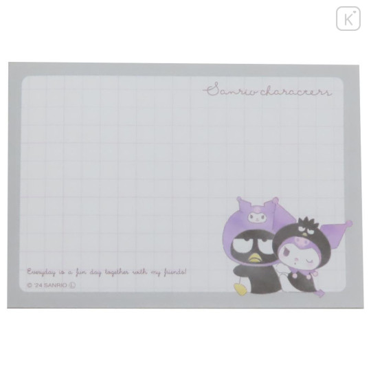 Japan Sanrio Mini Notepad - Badtz-maru & Kuromi / Hug - 3