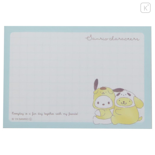 Japan Sanrio Mini Notepad - Pochacco & Pompompurin / Hug - 3