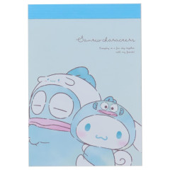 Japan Sanrio Mini Notepad - Cinnamoroll & Hangyodon / Hug