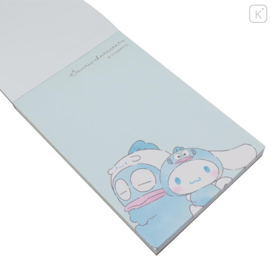 Japan Sanrio Mini Notepad - Cinnamoroll & Hangyodon / Hug - 2