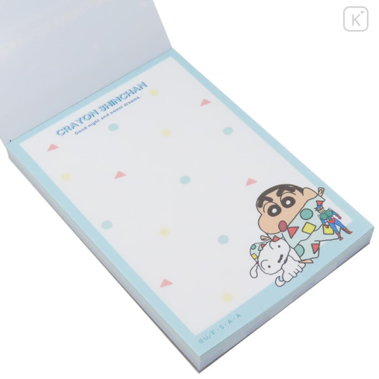 Japan Crayon Shin-chan Mini Notepad - Shinnosuke Nohara & Shiro / Good Night - 2