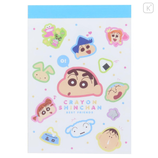 Japan Crayon Shin-chan Mini Notepad - Shinnosuke Nohara / Friends Drawing - 1