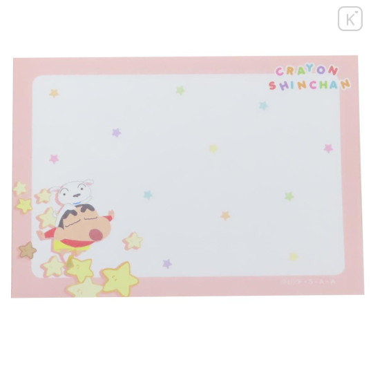 Japan Crayon Shin-chan Mini Notepad - Shinnosuke Nohara / Friends Snack Time - 3