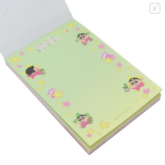 Japan Crayon Shin-chan Mini Notepad - Shinnosuke Nohara / Choco Green - 2